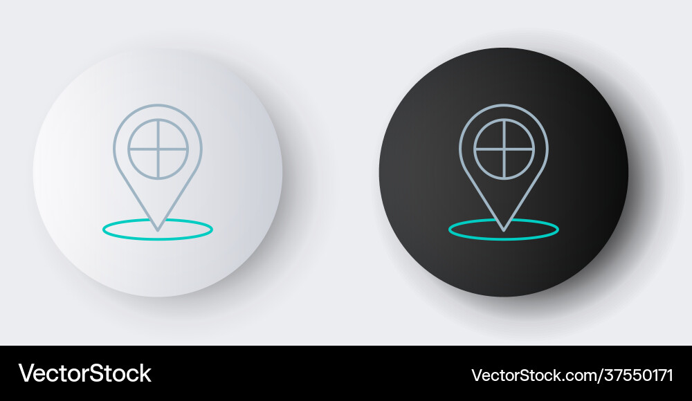 Line map pointer with taxi icon isolated on grey Line map pointer with taxi icon isolated on grey vector image