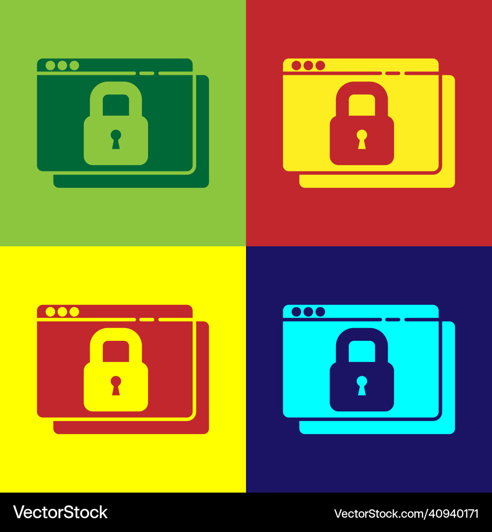 Pop art secure your site with https ssl icon Pop art secure your site with https ssl icon vector image