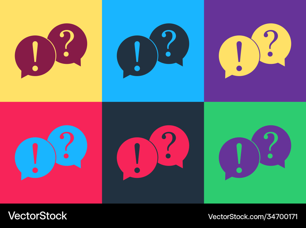Pop art speech bubbles with question Pop art speech bubbles with question vector image