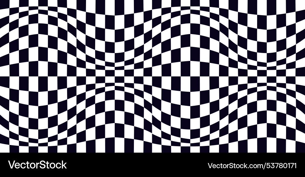 Psychedelic checkerboard pattern Psychedelic checkerboard pattern vector image