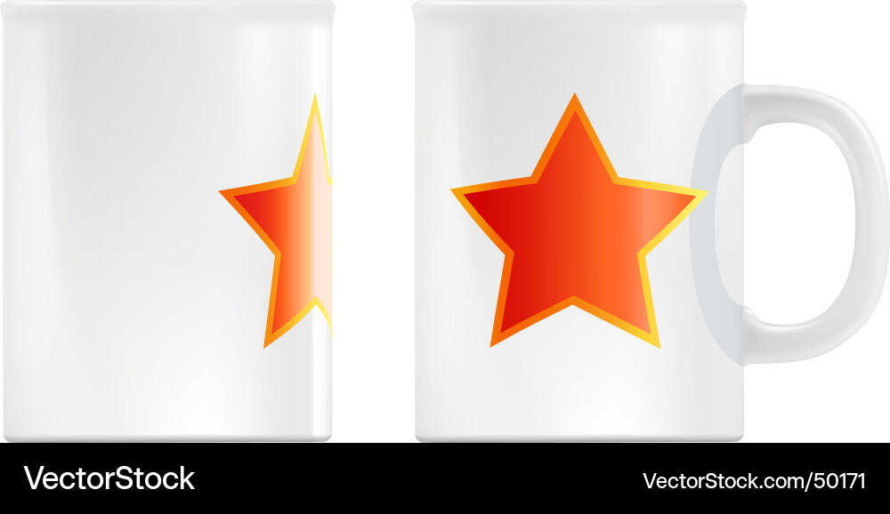 Red Gradient Mug Vector Image