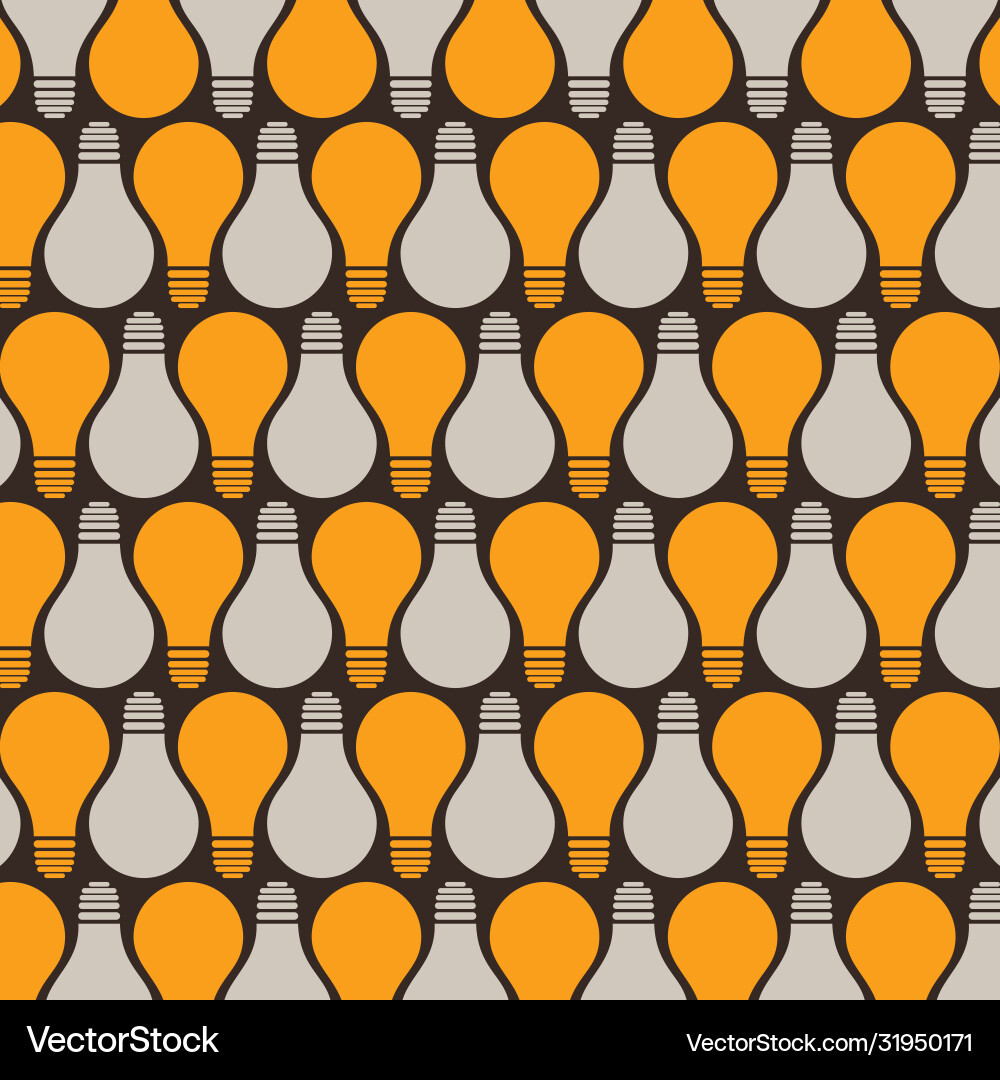 Retro bulb pattern background stock Retro bulb pattern background stock vector image