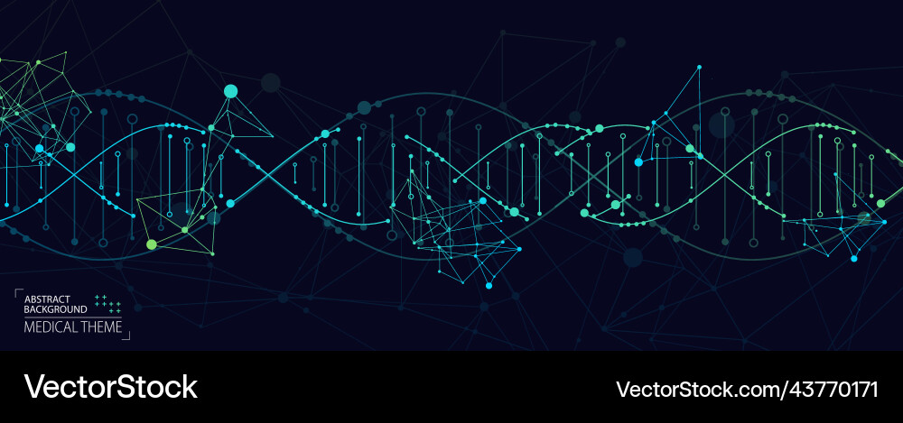 Science template abstract background with a 3d vector image