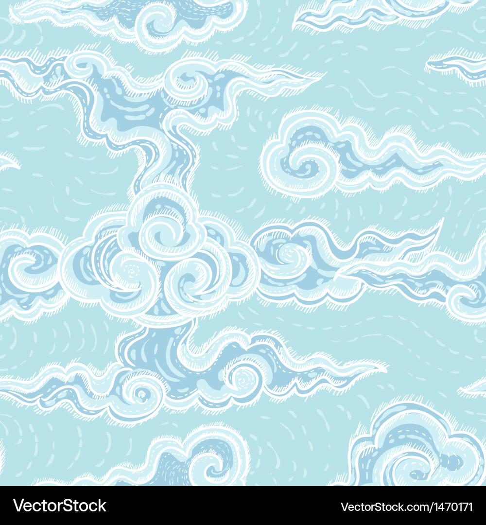Seamless pattern with waves vector image