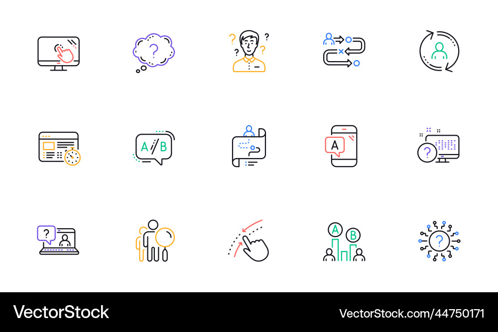 Ux-Liniensymbole ab der Routenkarte testen Ux-Liniensymbole ab der Routenkarte testen vektorbild