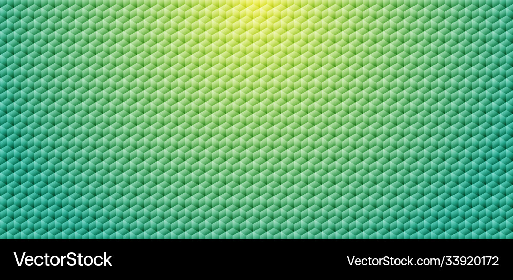 Abstract green gradient color geometric cube Abstract green gradient color geometric cube vector image