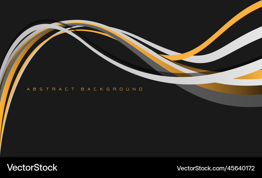 Abstract yellow grey line curve wave overlap Abstract yellow grey line curve wave overlap vector image