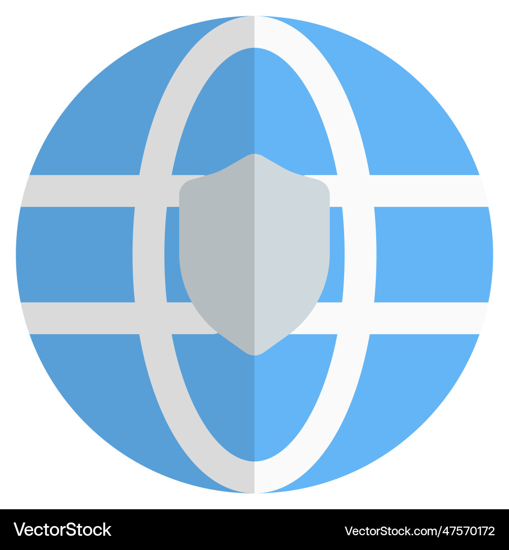 Browser with global security features vector image