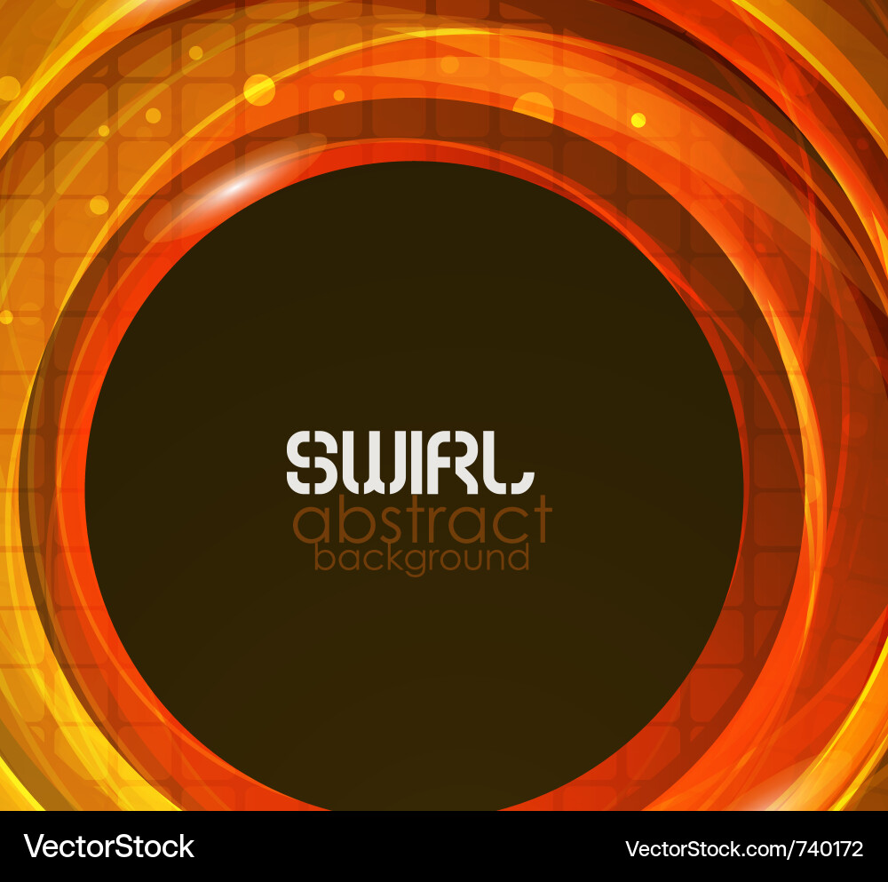 Dynamic Orange Flow Abstract Background Vector Image
