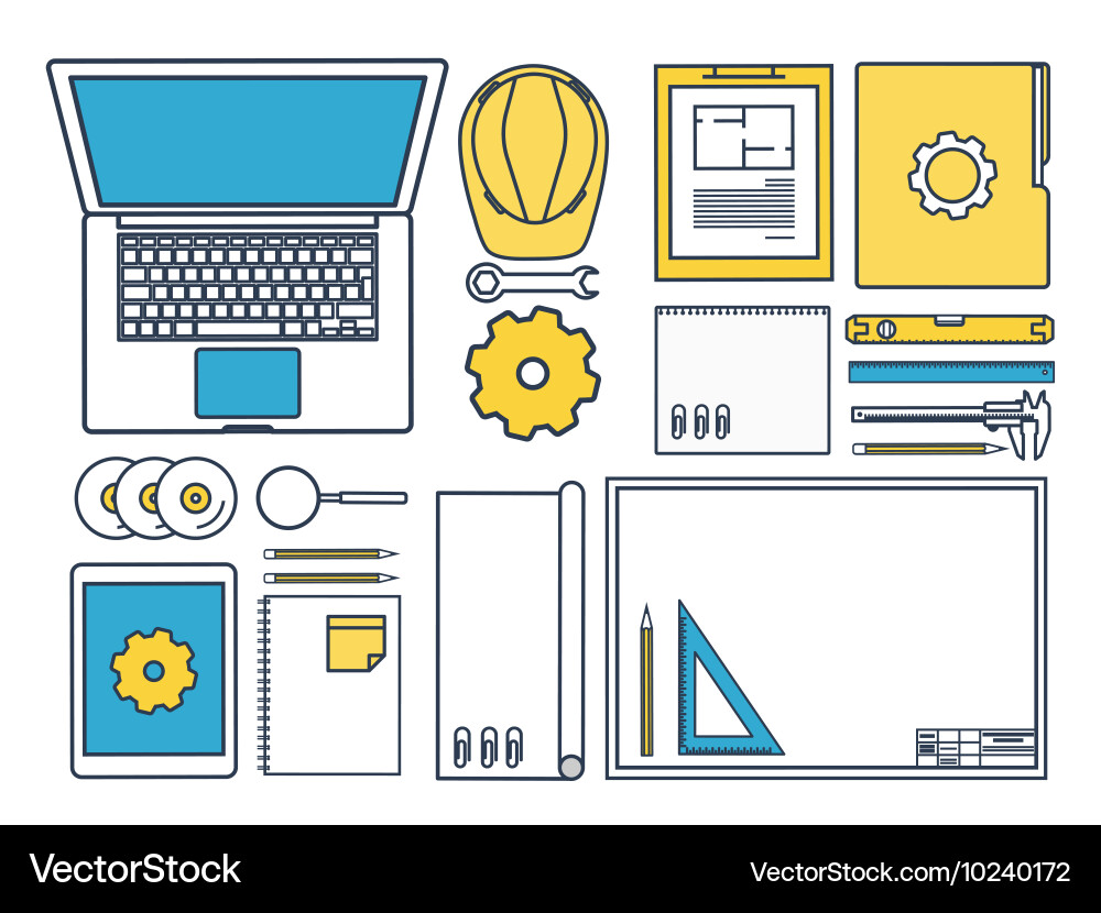 Engineering and architecture Royalty Free Vector Image