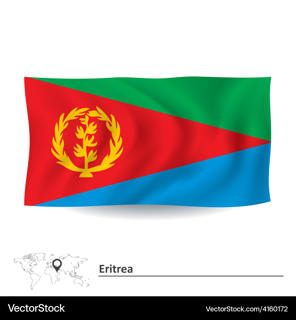 Flag of eritrea vector image
