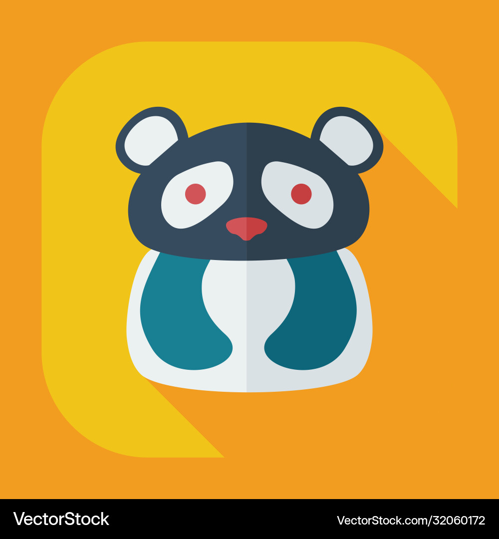 Flat modern design with shadow icons pandas Flat modern design with shadow icons pandas Vector Image