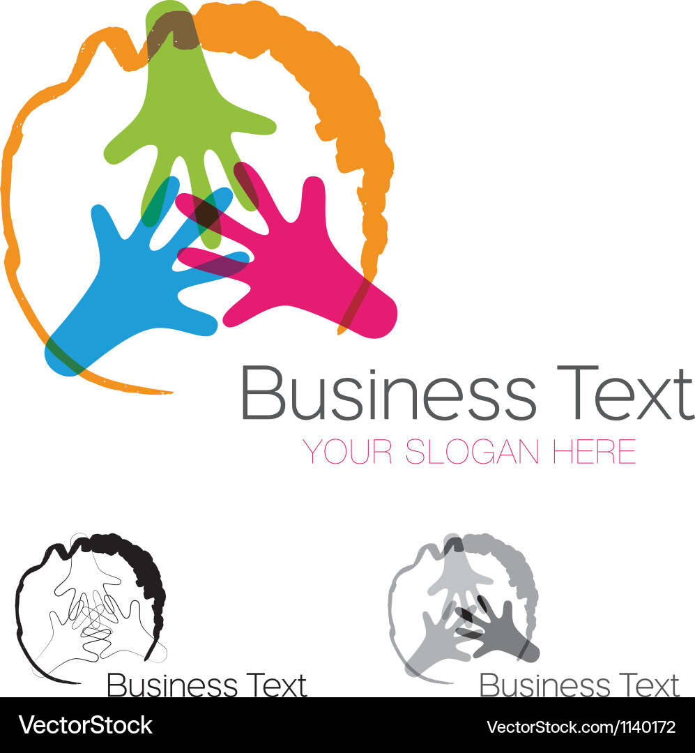 Hands in Circle - Unity & Support vector image