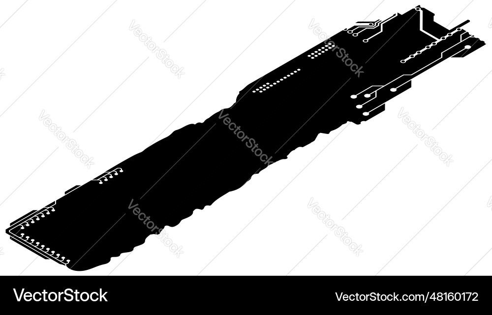 Isometric rectangular design element silhouette vector image