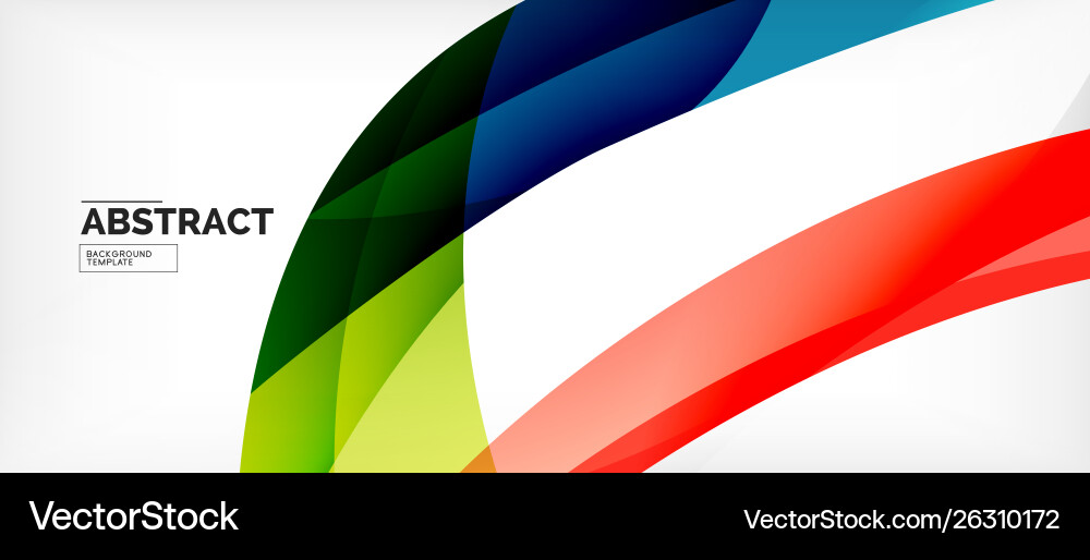 Linear wave web template Vector Image