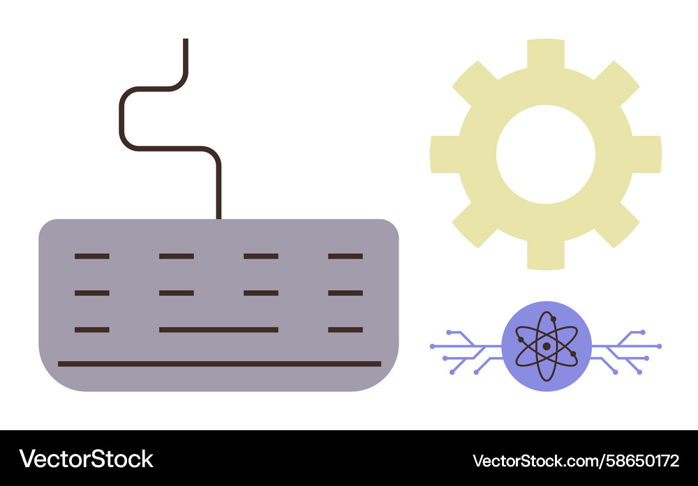 Online learning and coding technology with gear Online learning and coding technology with gear Vector Image