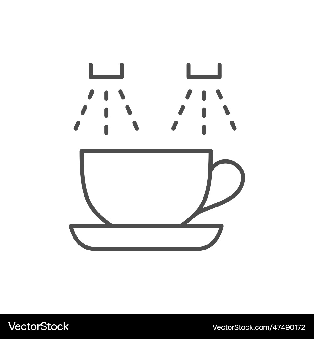 Plate cleaning line outline icon Plate cleaning line outline icon vector image