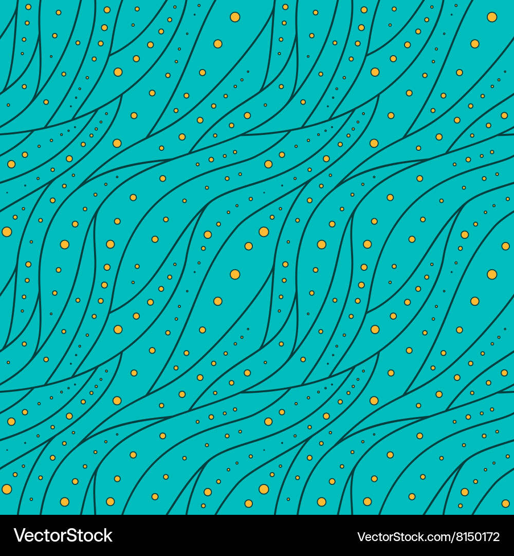Seamless pattern azure waves with small dots vector image
