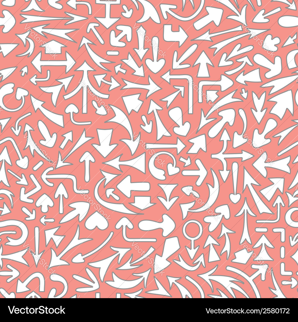Seamless pattern with different arrows vector image
