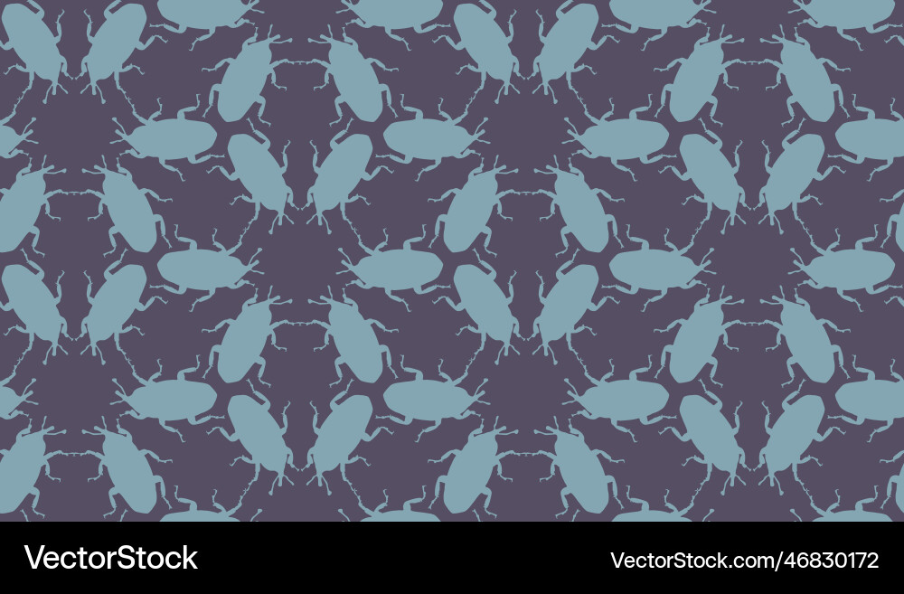 Seamless pattern with weevil bugs endless vector image
