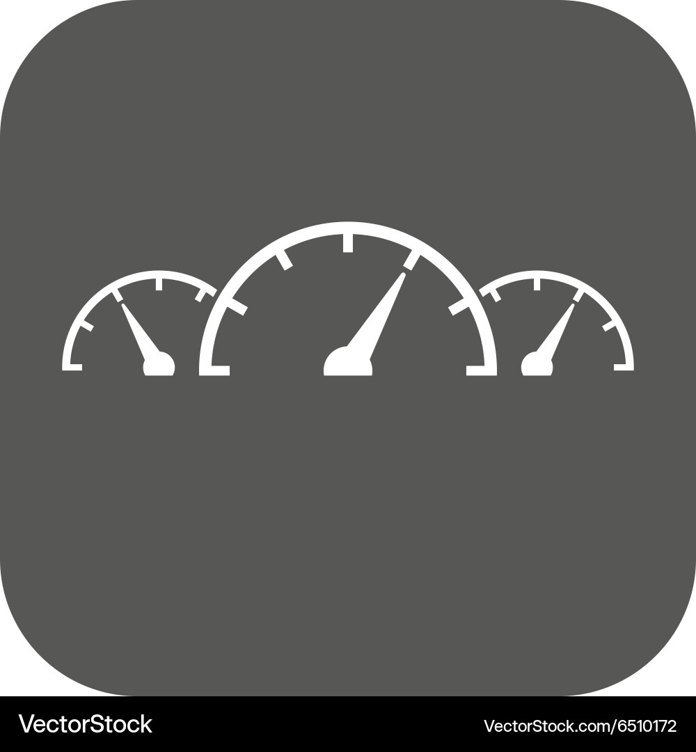 Tachometer speedometer and indicator icon vector image