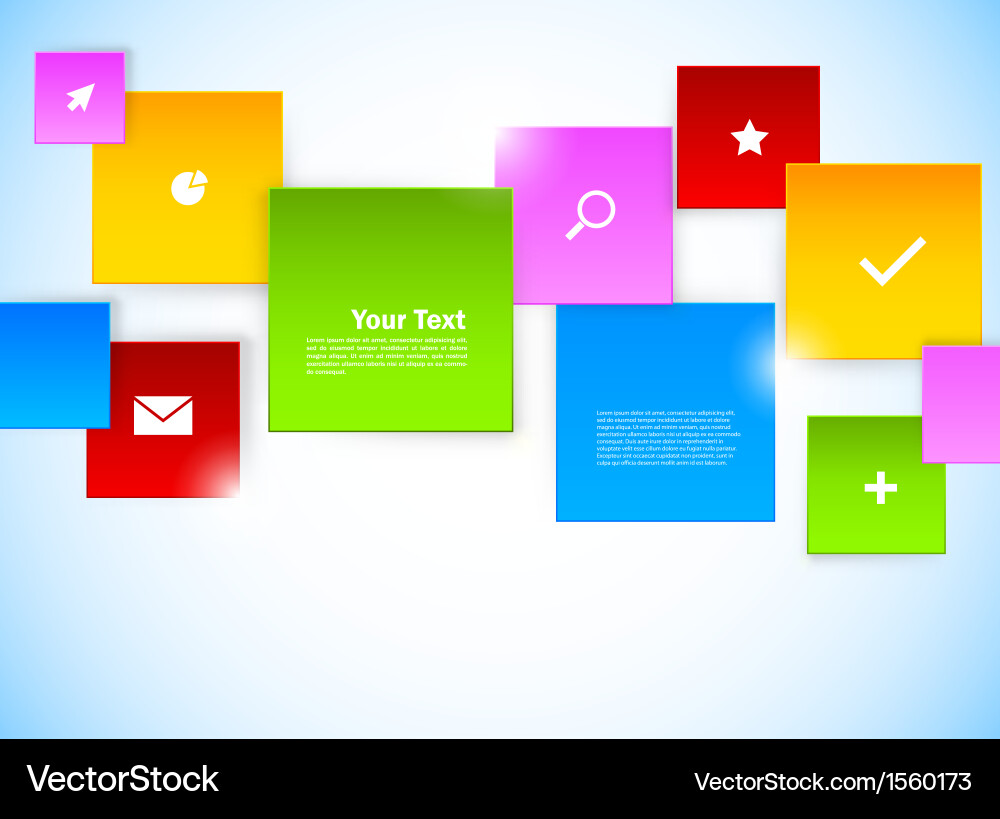Abstract background with colorful squares vector image