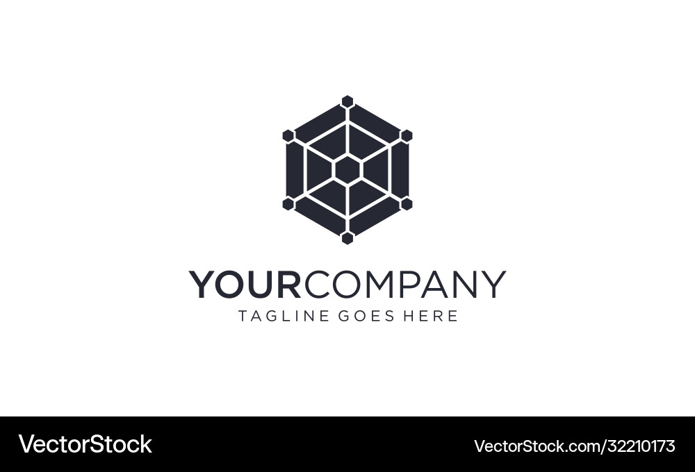 Abstract cobweb with hexagon shape Abstract cobweb with hexagon shape vector image
