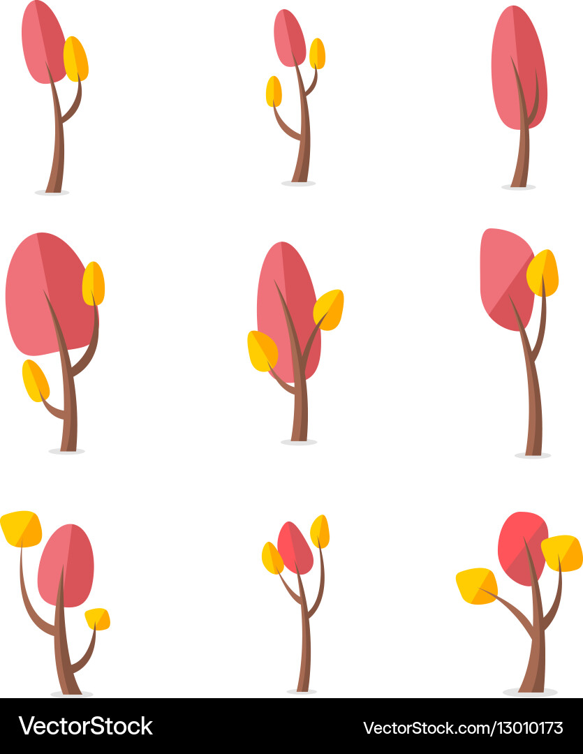 Art of tree various style vector image
