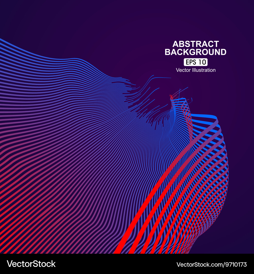 Curve composition have a sense of perspective vector image