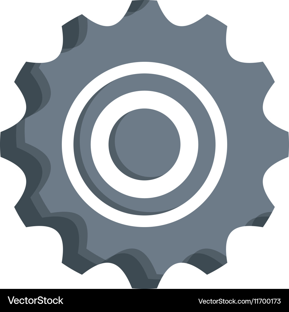 Isolated gear object design Vector Image