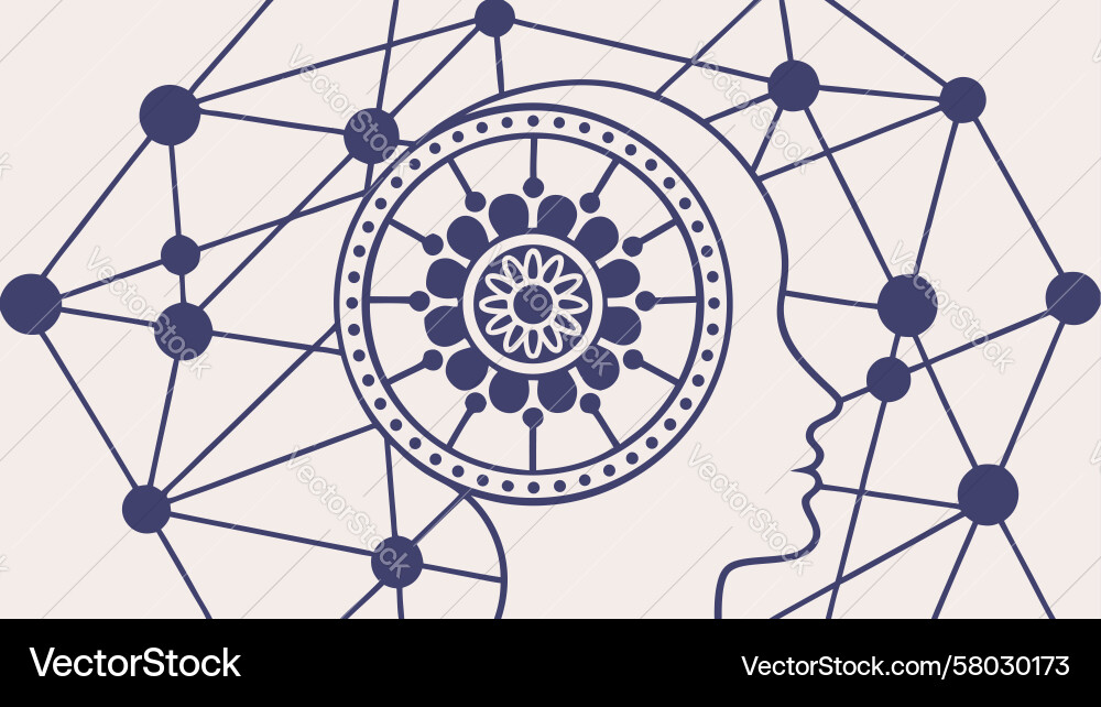 Neural Network Brain Vector Image