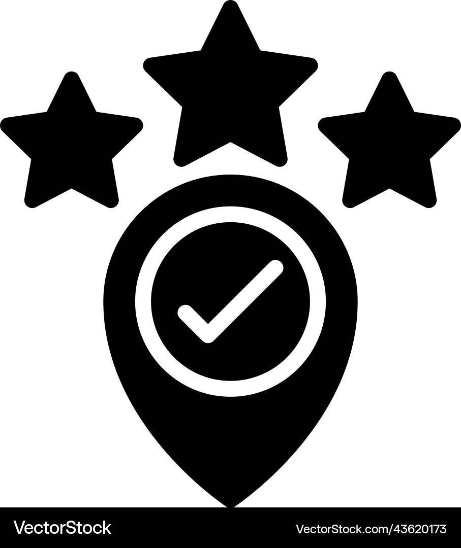 Rating icon location map and navigation vector image