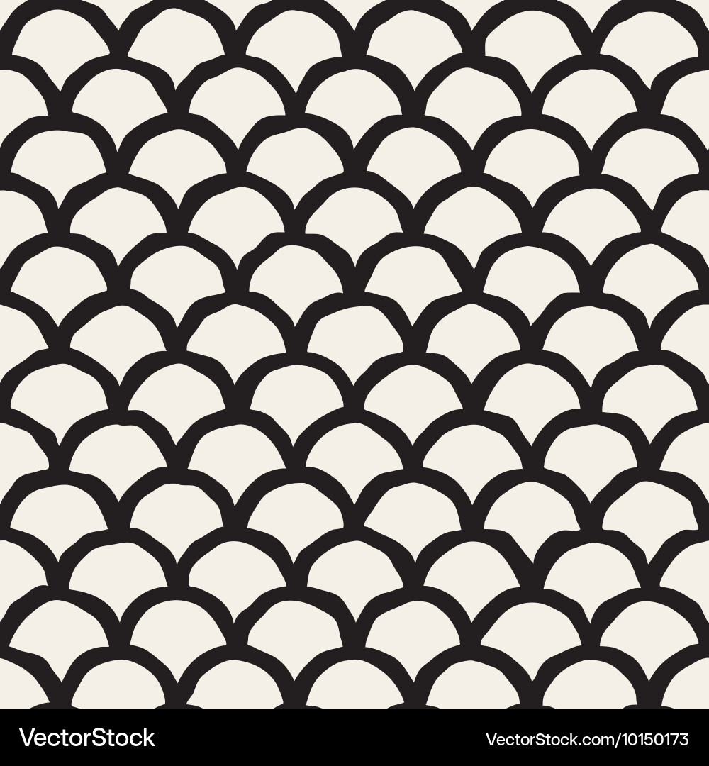Seamless rounded lines oriental pattern vector image