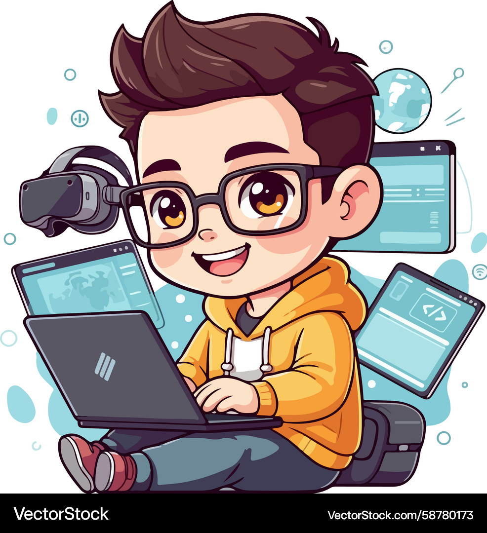 Software Development & Cyber Security Vector Image