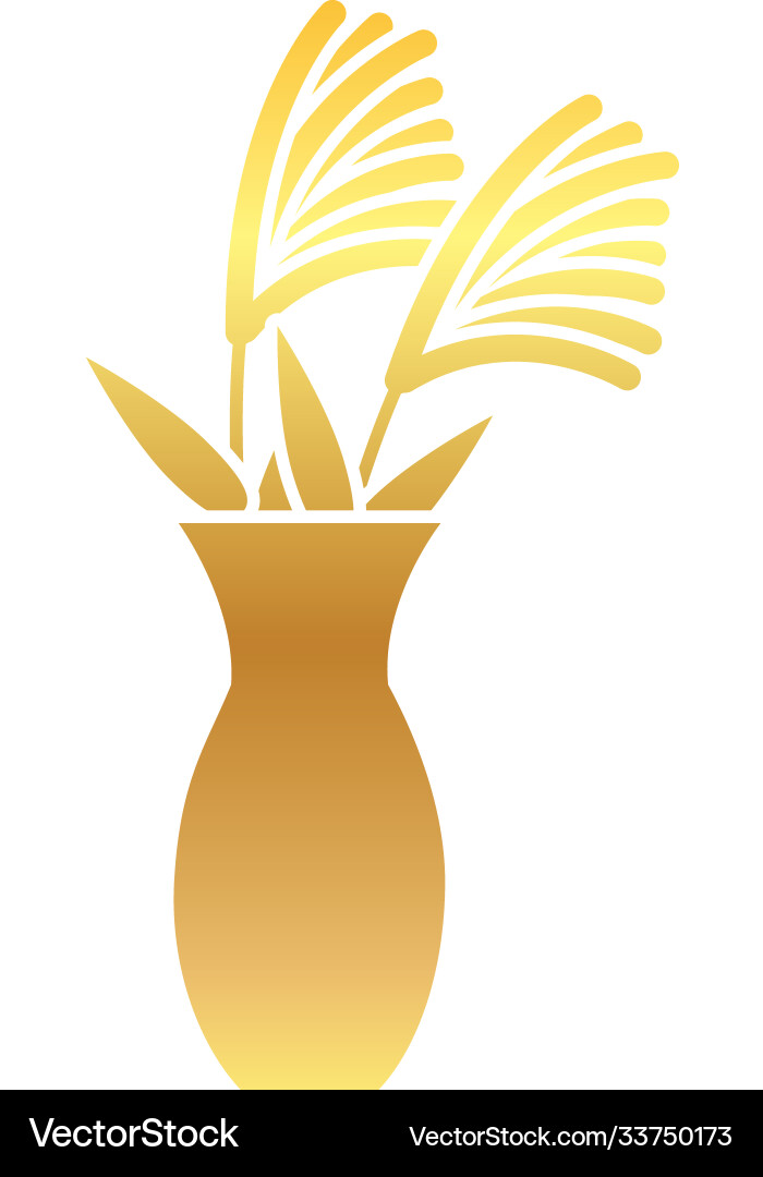 Vase mit Blumen Ikone Gradienten Stil Vase mit Blumen Ikone Gradienten Stil vektorbild