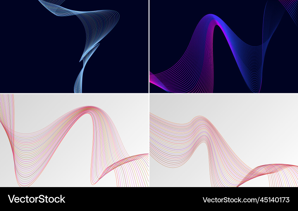 Wave curve abstract backgrounds for a unique Vector Image