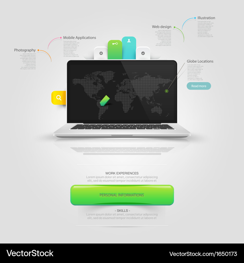 Website Card Mockup - UI Elements vector image