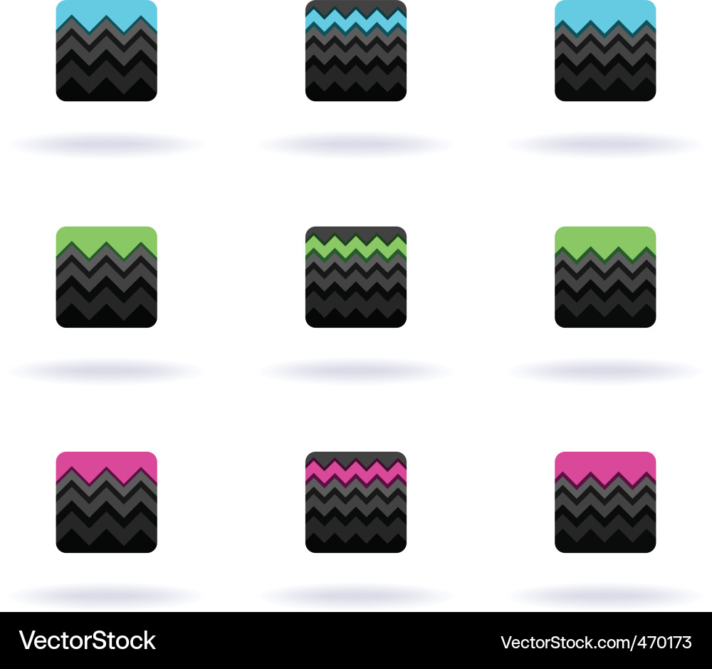 Zigzag Pattern Elements Vector Image