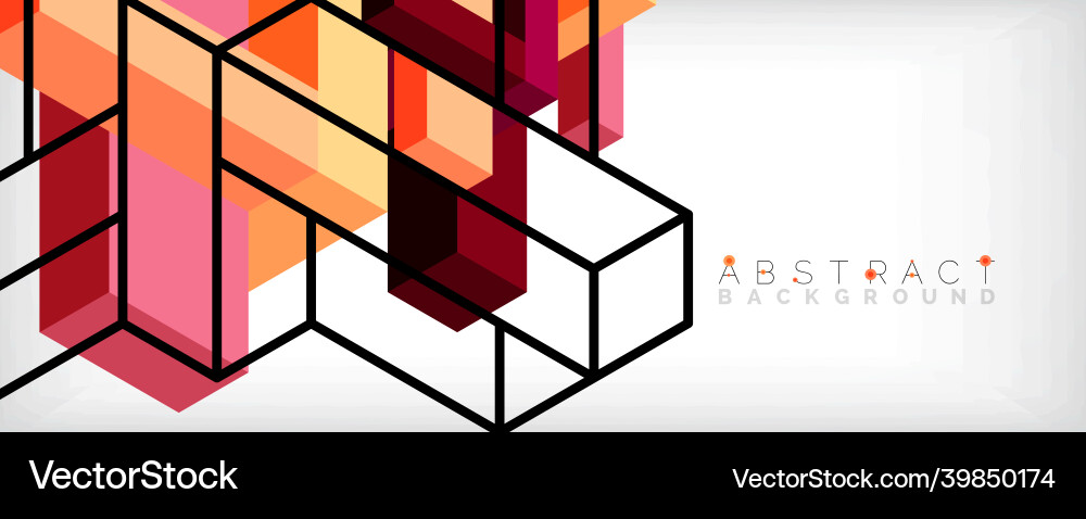 Abstract background 3d cubes cubic elements Abstract background 3d cubes cubic elements vector image