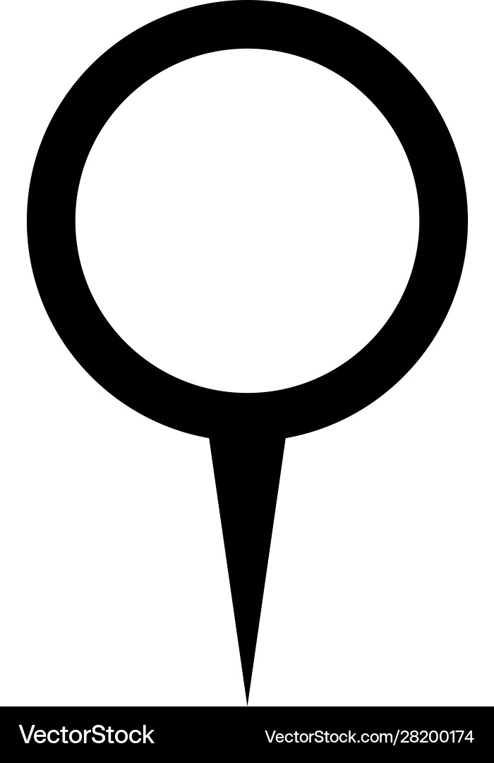 Black map pointer simple flat icon Black map pointer simple flat icon vector image