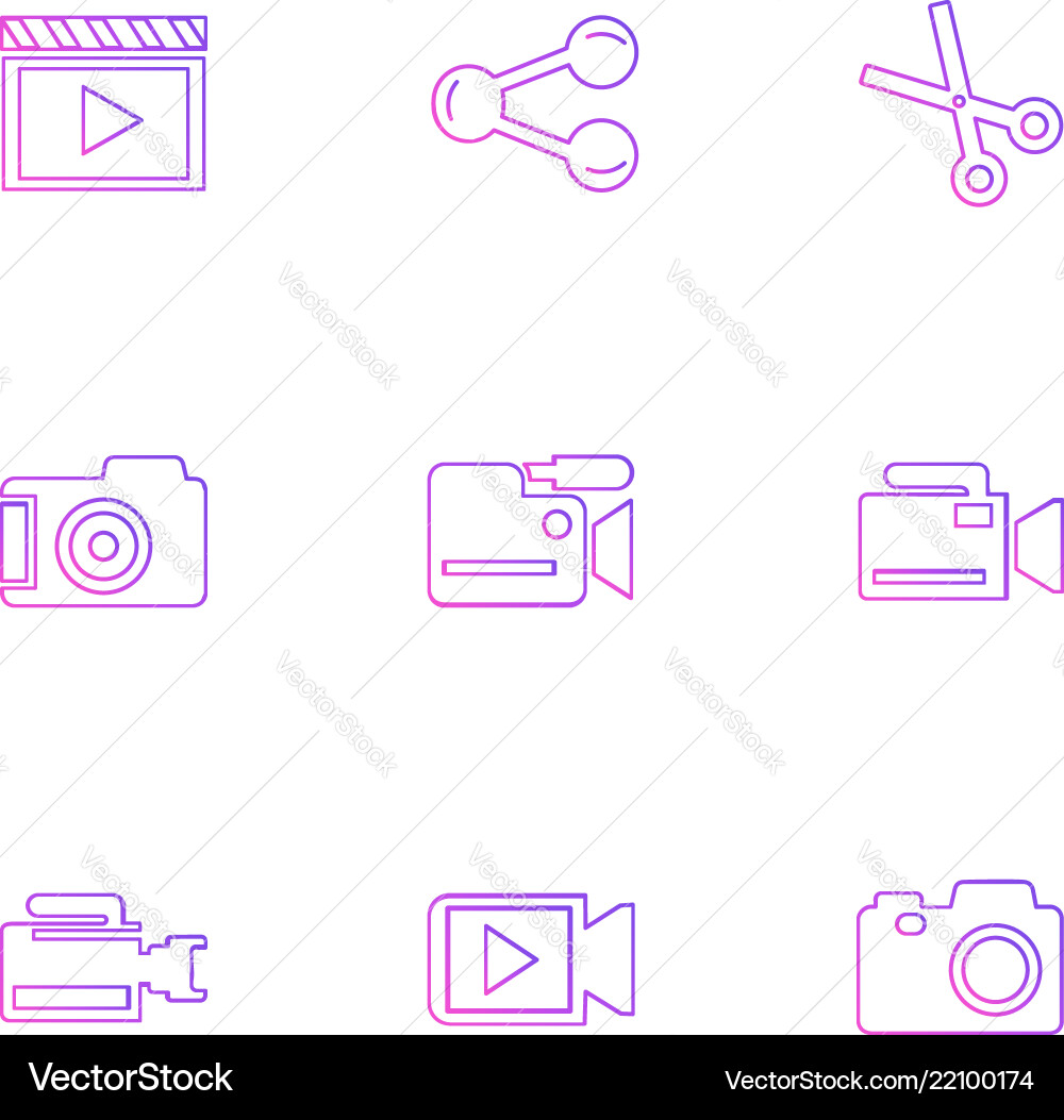 Camera recorder capture click photography vector image