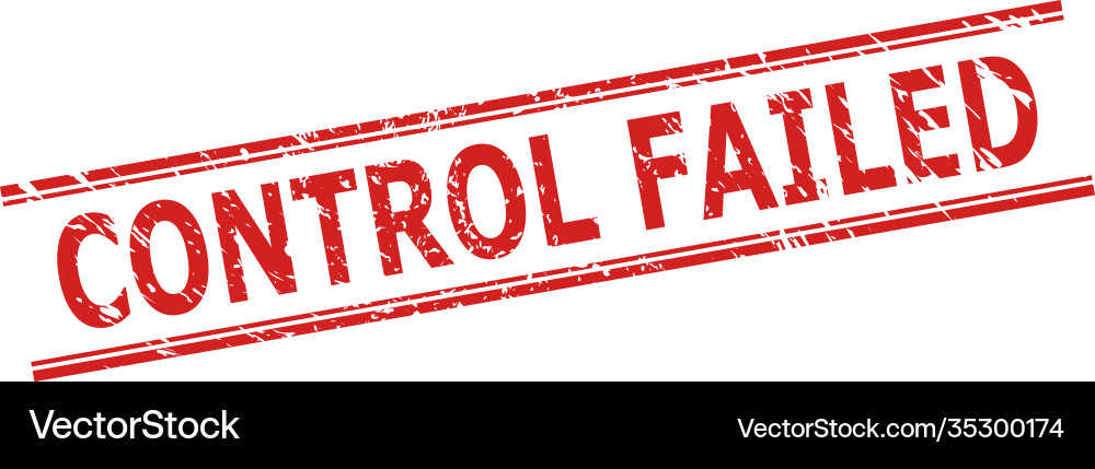 Control failed seal with unclean surface Control failed seal with unclean surface Vector Image