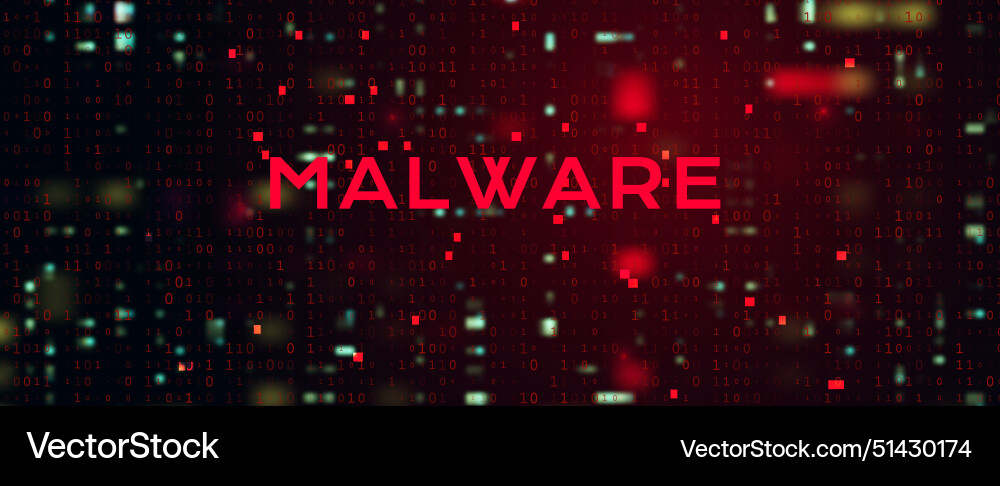 Digital Binary Code - Data Breach vector image