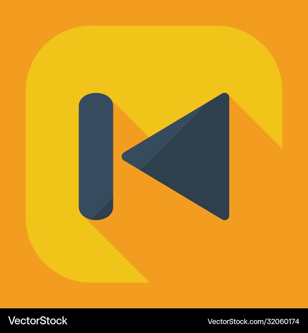 Flat modern design with shadow icon player vector image