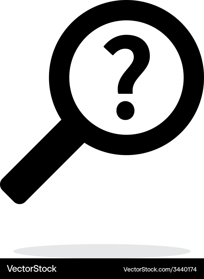 Help and faq search icon on white background vector image