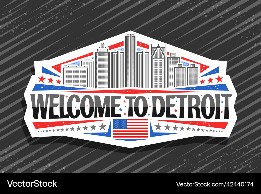 Logo für detroit Logo für detroit vektorbild