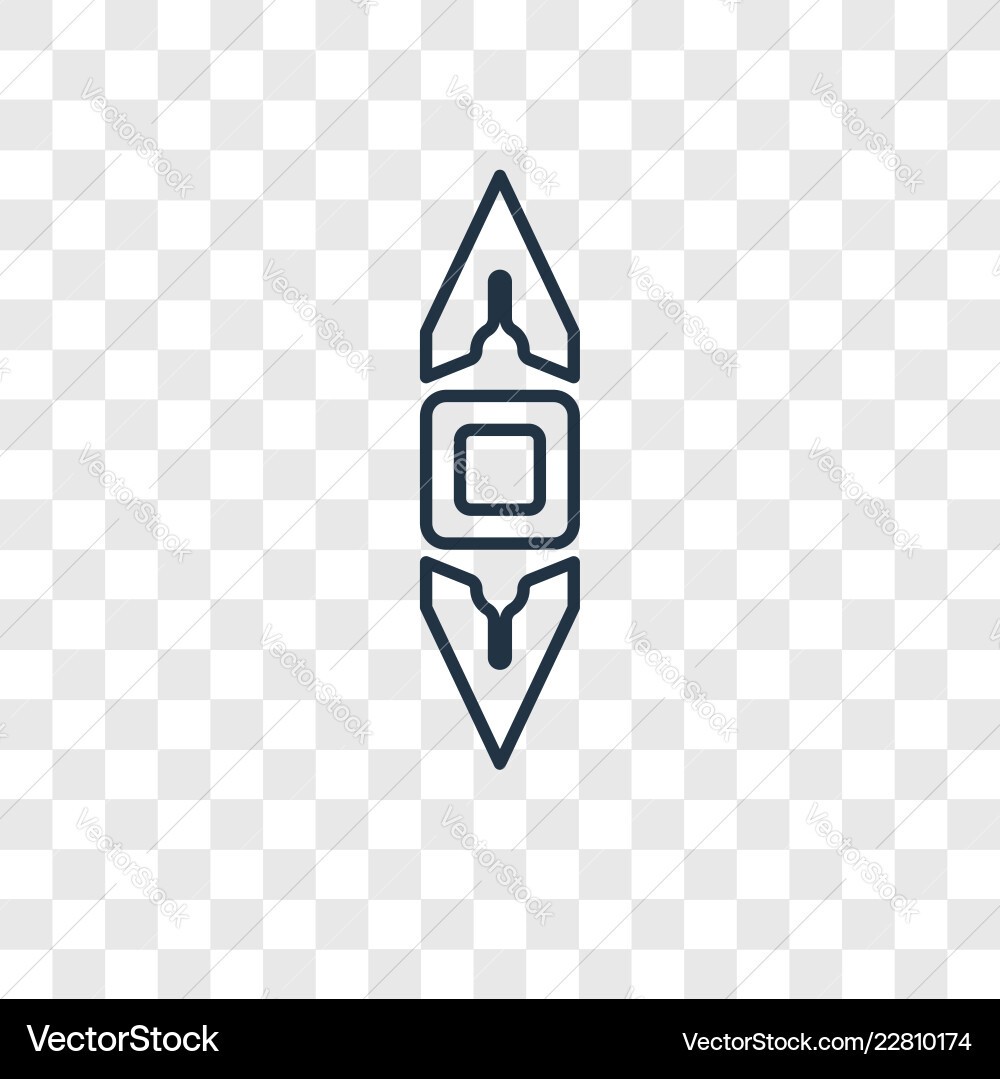 Move concept linear icon isolated on transparent Move concept linear icon isolated on transparent vector image