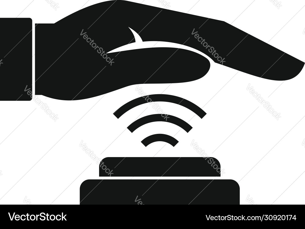 Palm scan authentication icon simple style Palm scan authentication icon simple style vector image