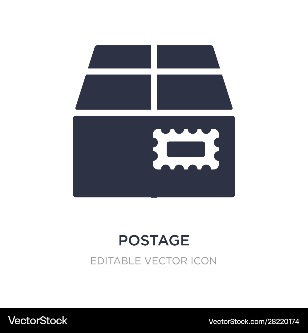 Postage icon on white background simple element Postage icon on white background simple element vector image