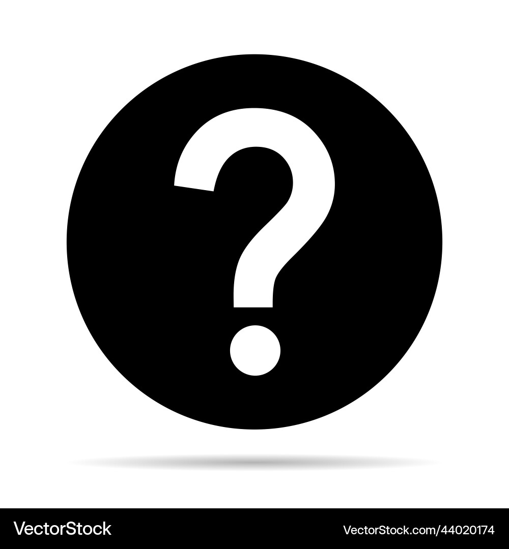 Question icon mark with shadow help or ask bubble Question icon mark with shadow help or ask bubble vector image